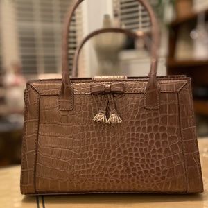 Glam! NWOT Liz Claiborne Bronze Alligator Purse